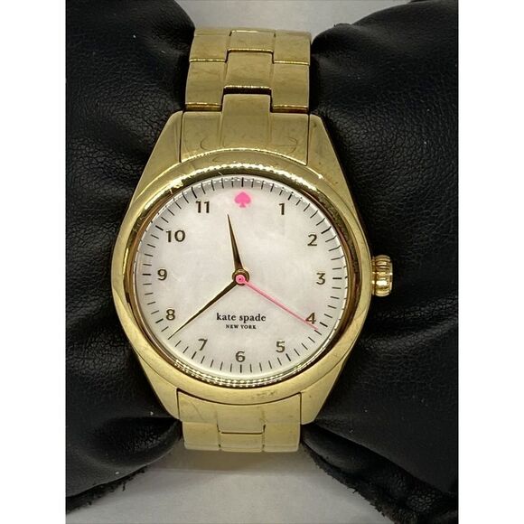 Kate Spade 0027 Women's Gold Stainless Steal Analog Dial Quartz Watch XX583 - Picture 1 of 12